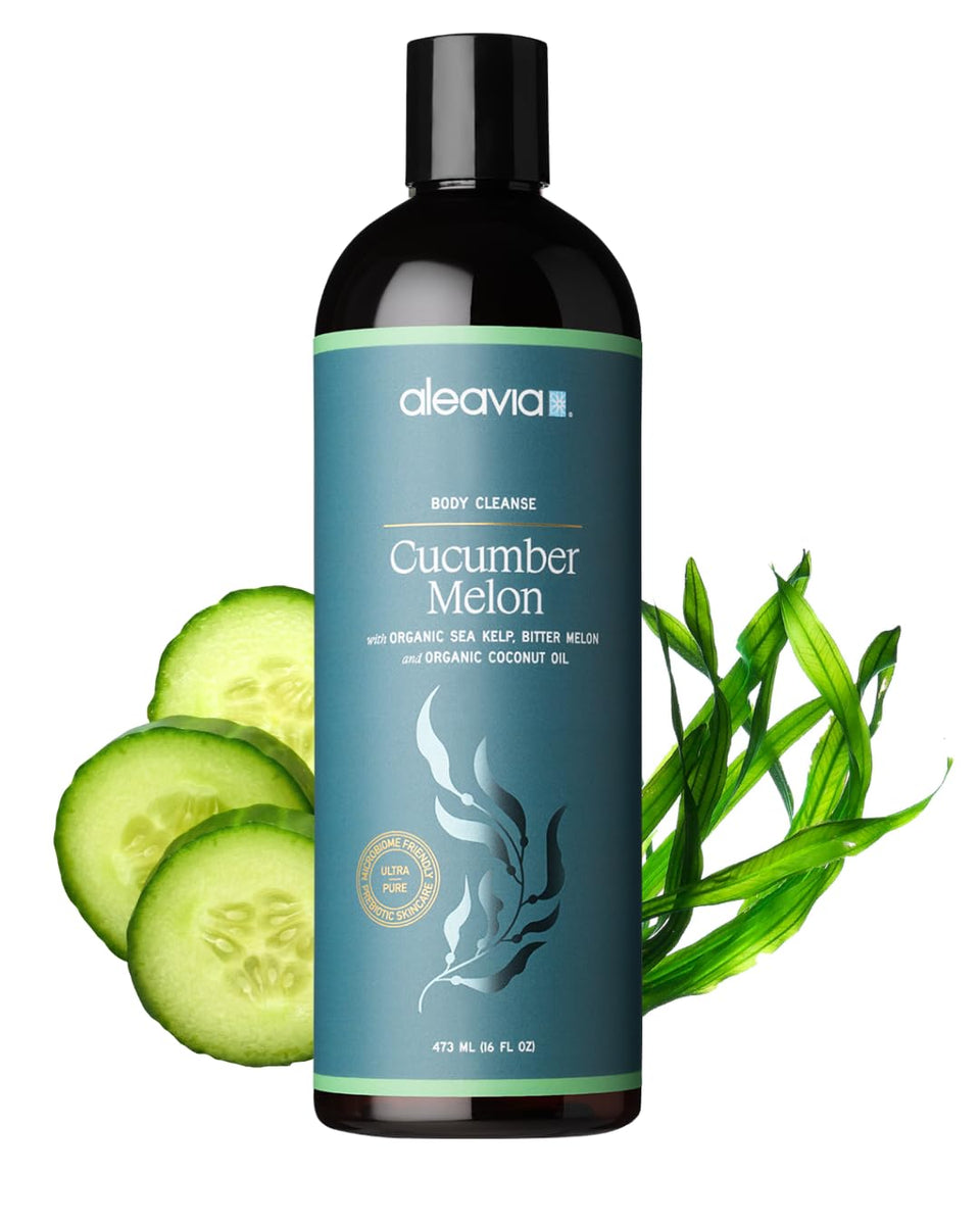 Aleavia front packaging 16 oz showing bottle and clean-beauty branding for gentle cleansing