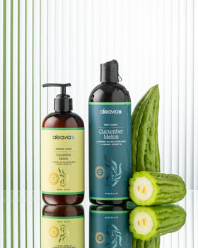 Aleavia lotion texture on pump highlighting lightweight, fast-absorbing finish