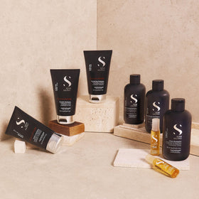 ALFAPARF MILANO salon scene with stylist applying treatment and color-care benefit