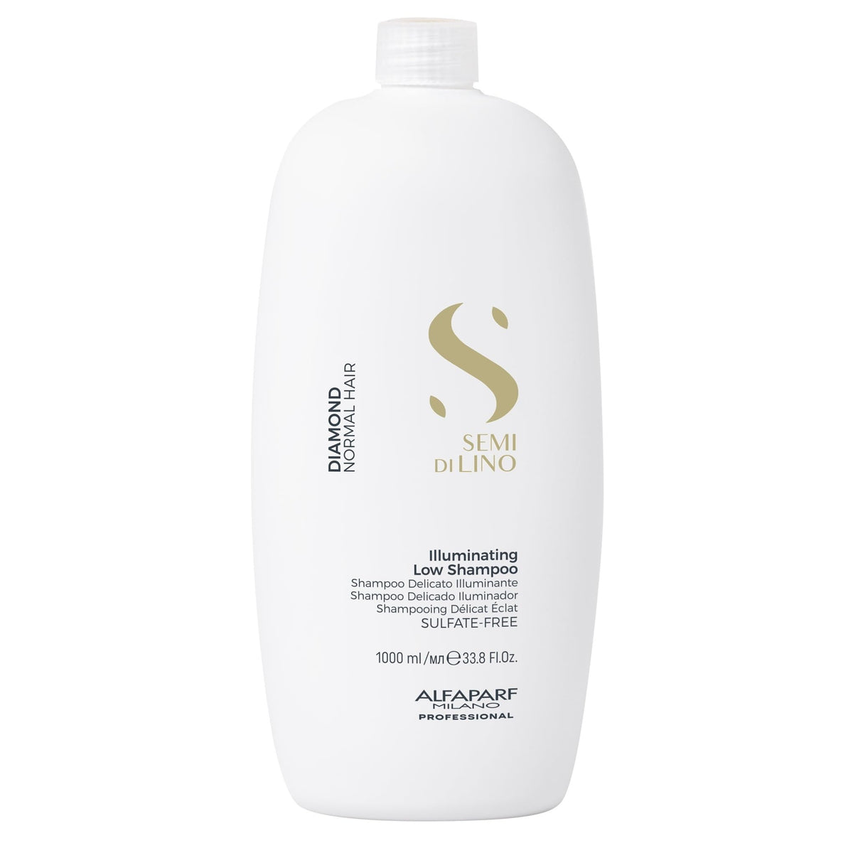 ALFAPARF MILANO front packaging showing product and glossy finish benefit