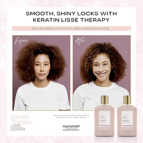 Alfaparf Milano on bathroom shelf styled for lifestyle appeal and daily routine benefit