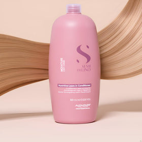 ALFAPARF MILANO being applied to damp hair to detangle and add manageability