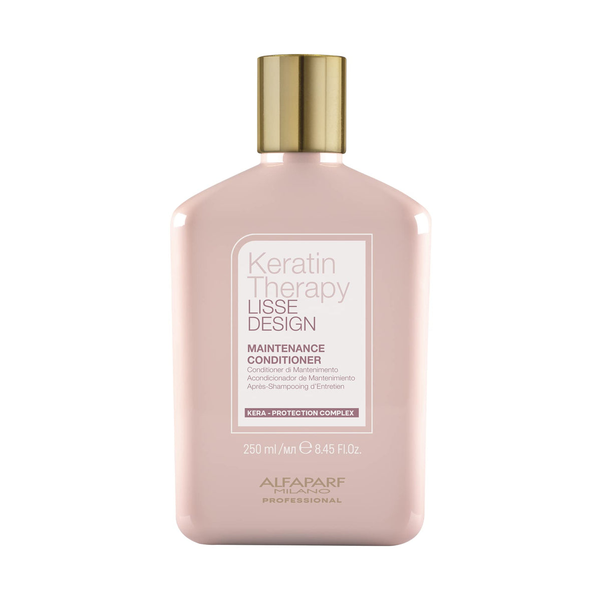 ALFAPARF MILANO front packaging showing Lisse Design conditioner and benefits