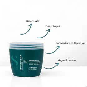 Alfaparf Milano cream texture close-up highlighting rich mask for deep conditioning