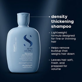 ALFAPARF MILANO pump dispensing foam demonstrating easy application and gentle lather