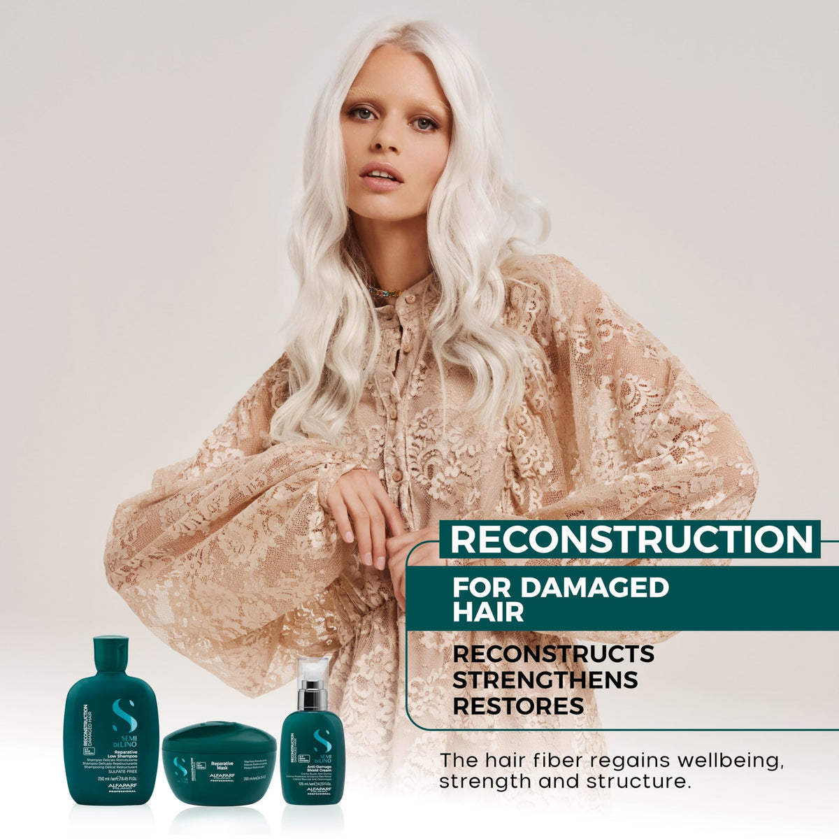 Alfaparf Milano product being applied in shower for reconstructive results