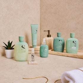 Alfaparf Milano product in use with scalp application to stimulate follicles and refresh