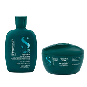 Alfaparf Milano front packaging showing shampoo and mask benefits