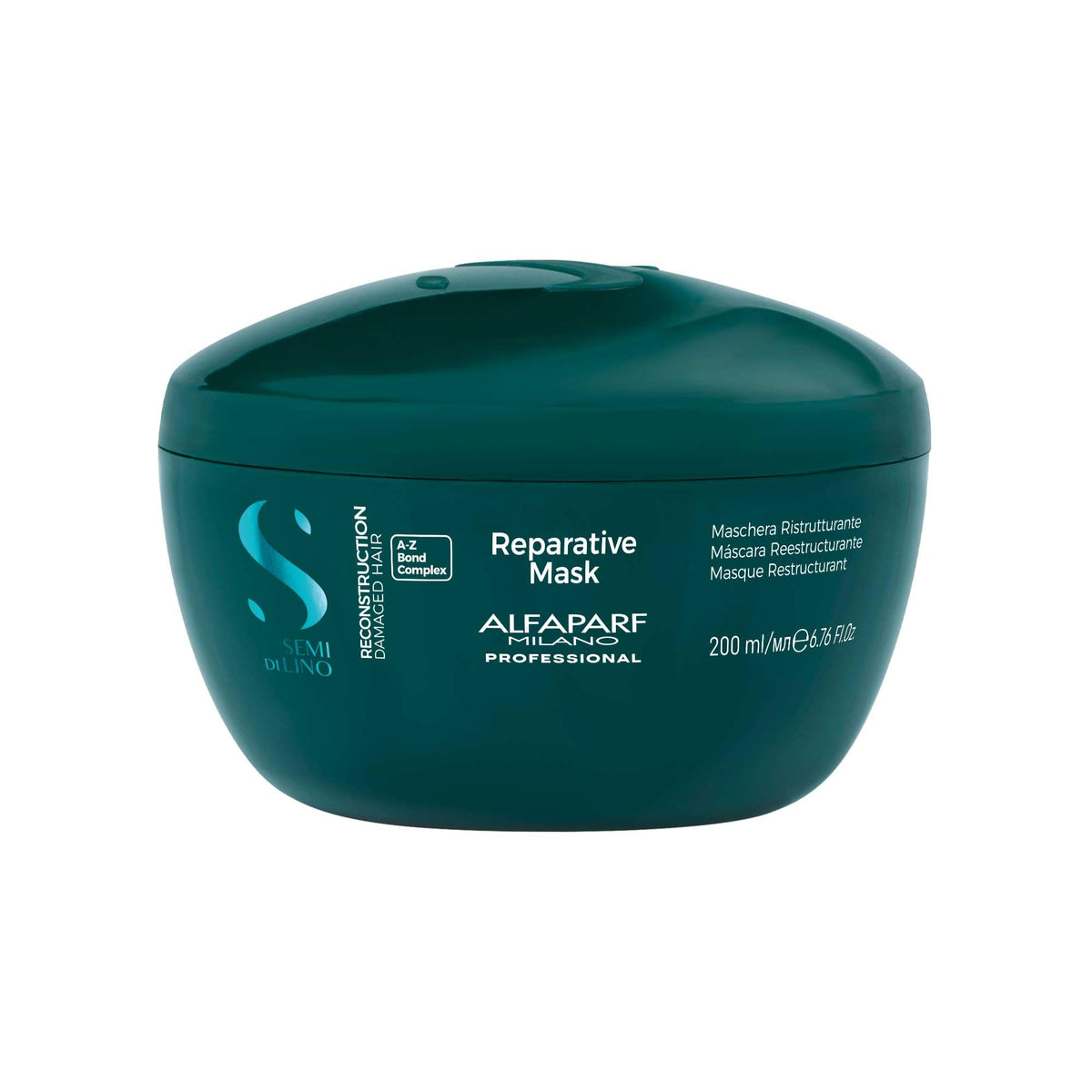 Alfaparf Milano mask open to show creamy reparative texture and nourishment
