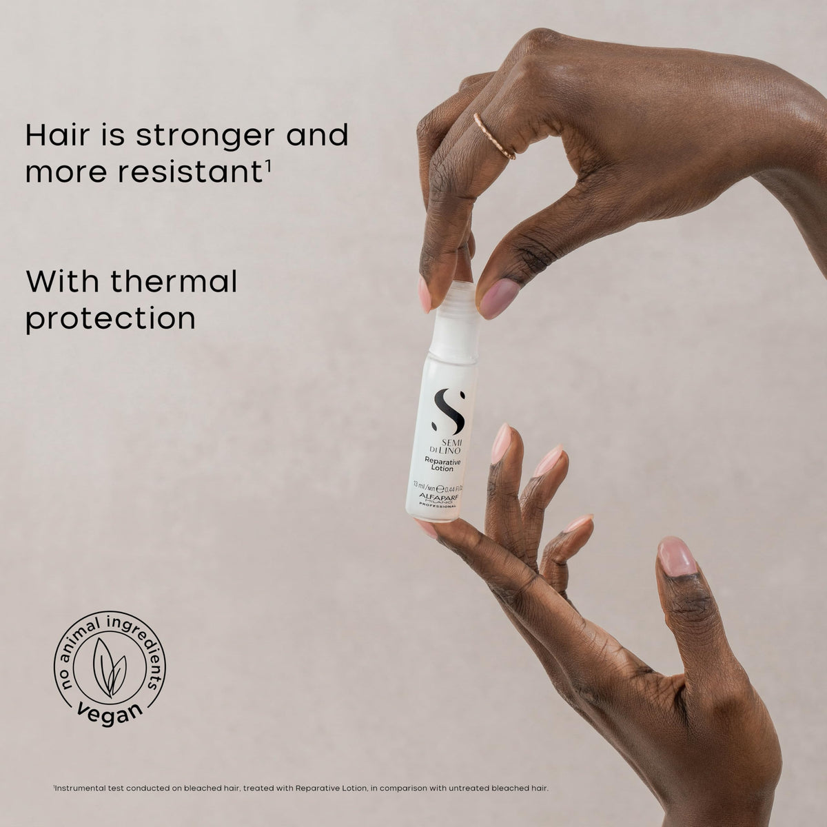 ALFAPARF MILANO thermal protection graphic on hair illustrating heat shield and styling safety