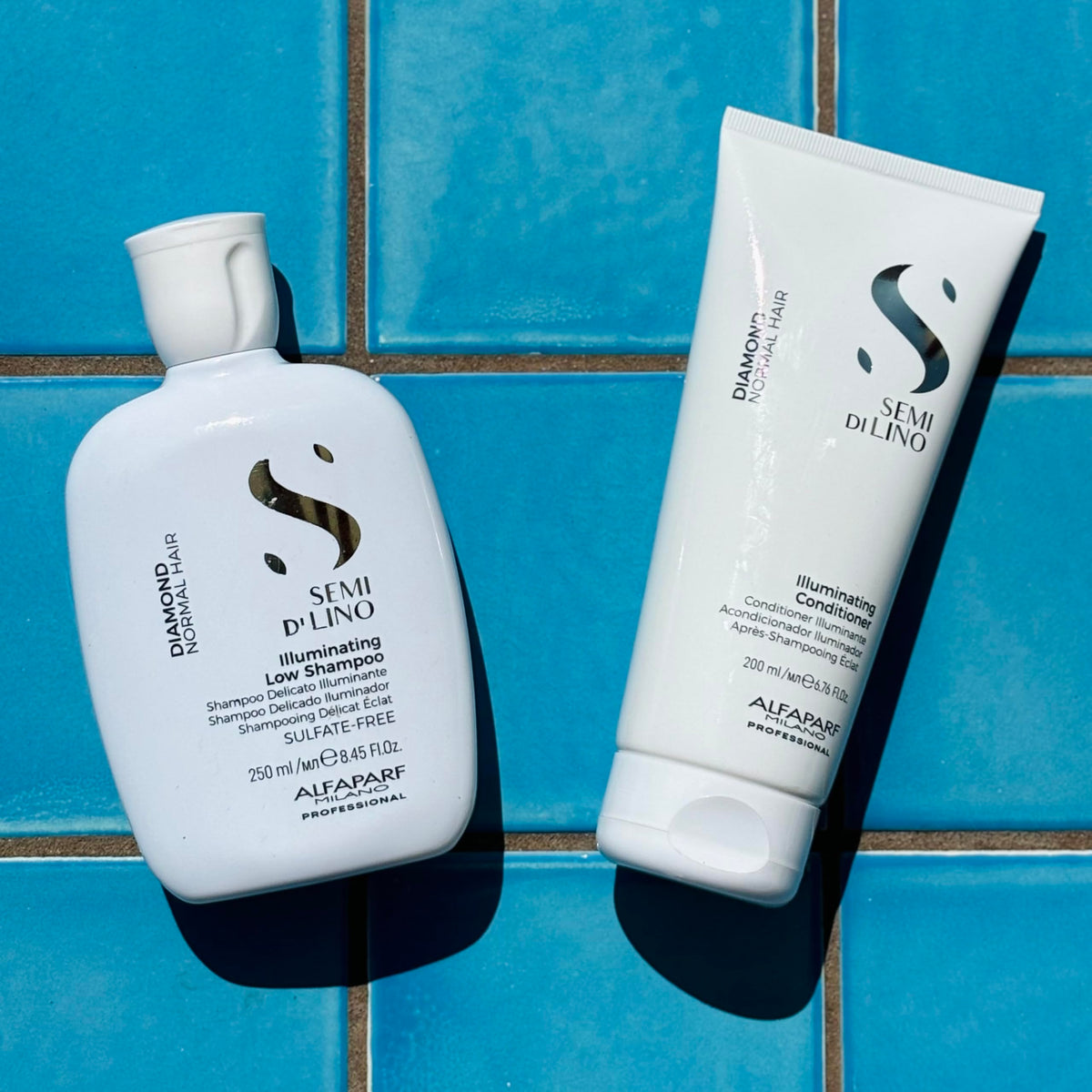 ALFAPARF MILANO conditioner spread onto wet hair to detangle and soften