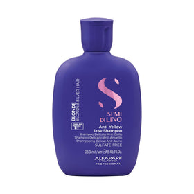 ALFAPARF MILANO front bottle showing purple shampoo for toning and hydration