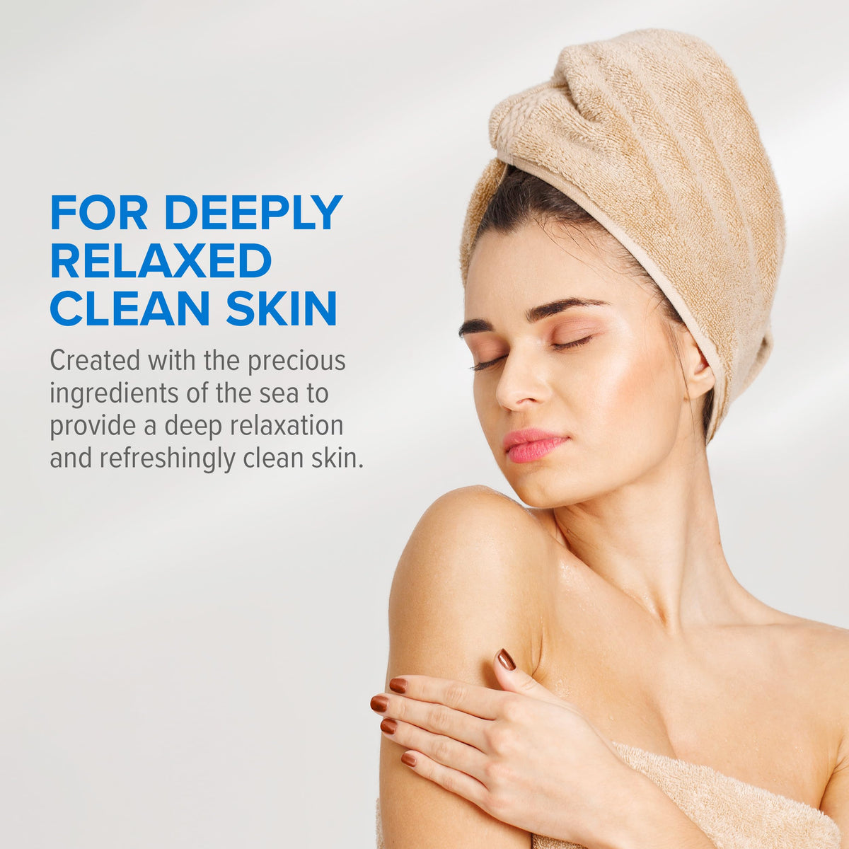 Algemarin shower gel lather on hand demonstrating gentle cleansing benefit