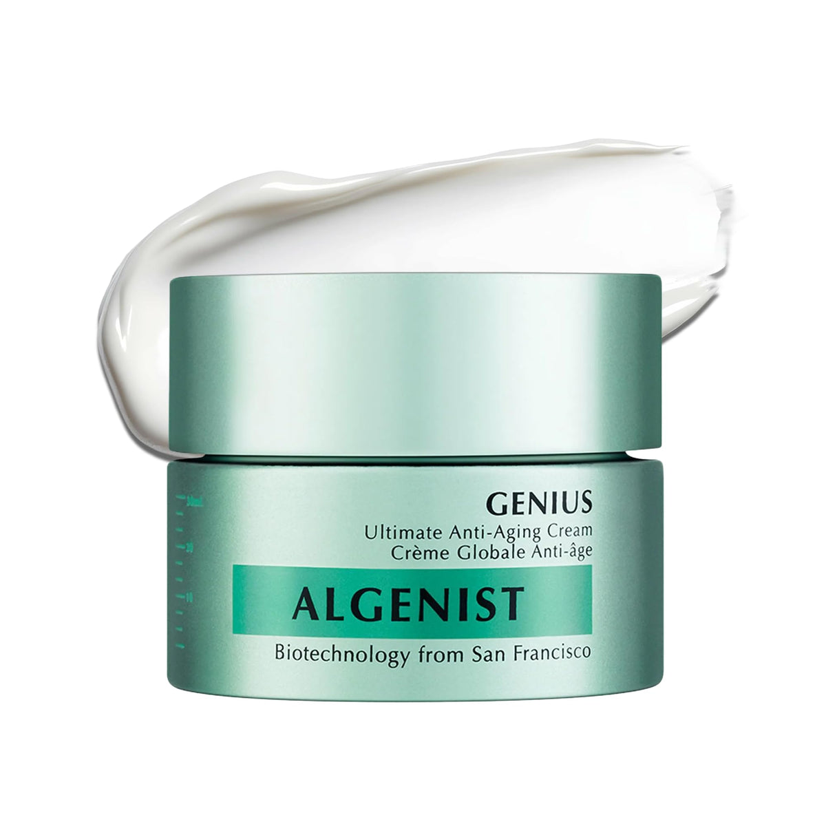 Algenist front packaging showing jar and branding for visible firming