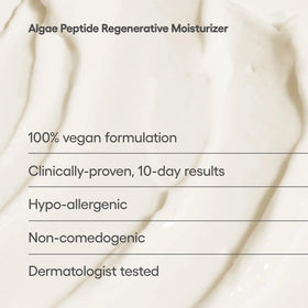 Algenist dispensing gel cream droplet for controlled hydration
