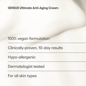 Algenist cream close-up texture highlighting nourishing microalgae oil