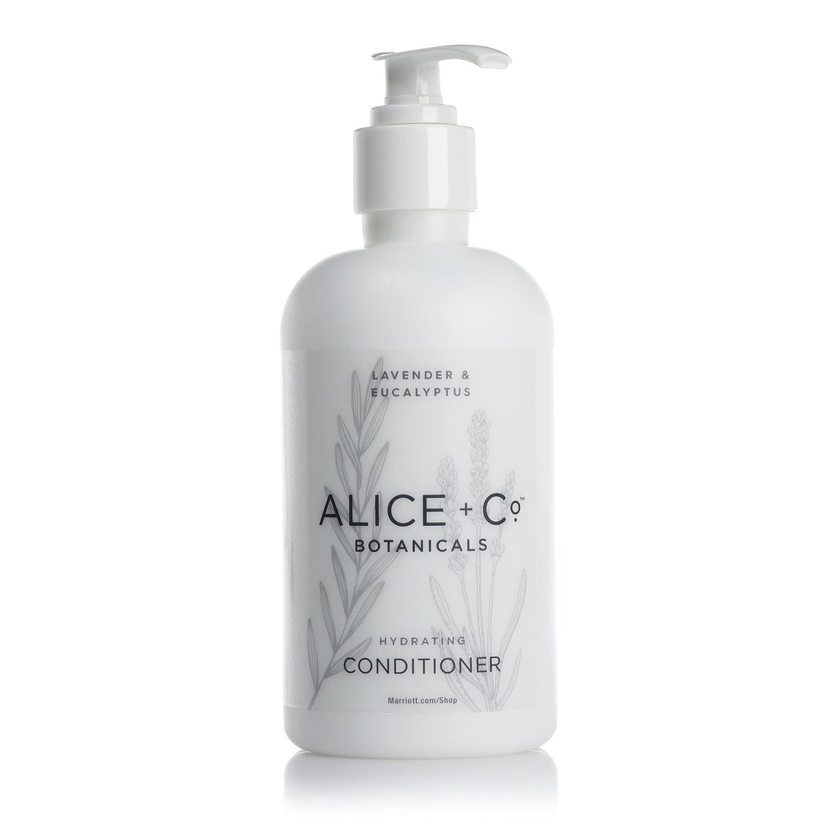 Alice + Co. front bottle view showing label and calming scent benefits