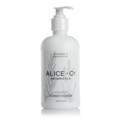 Alice + Co. front bottle view showing label and calming scent benefits