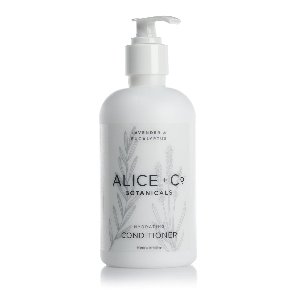Alice + Co. front bottle view showing label and calming scent benefits