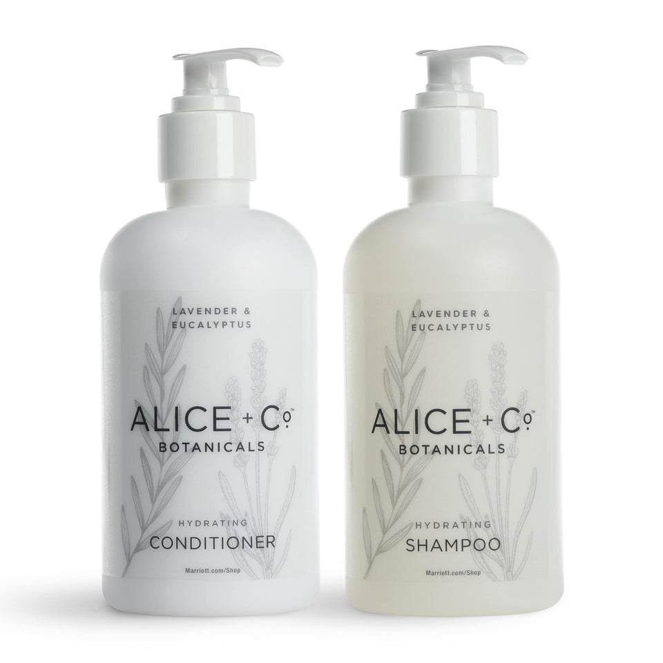 Alice + Co. front packaging showing lavender and eucalyptus scent and travel benefit