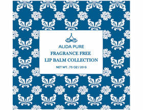 ALIDA PURE lip balm held in hand to show size and travel-friendly convenience benefit