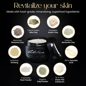 Alitura mask being applied to skin from fingertips demonstrating smooth spread