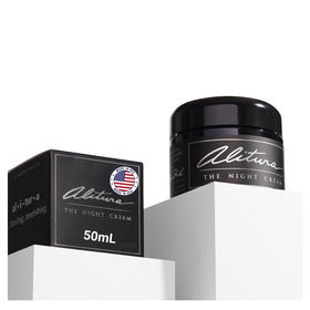 Alitura night cream front jar showing label and packaging benefit hydration