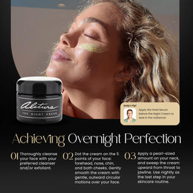 Alitura jar open with cream on fingertip showing easy application benefit