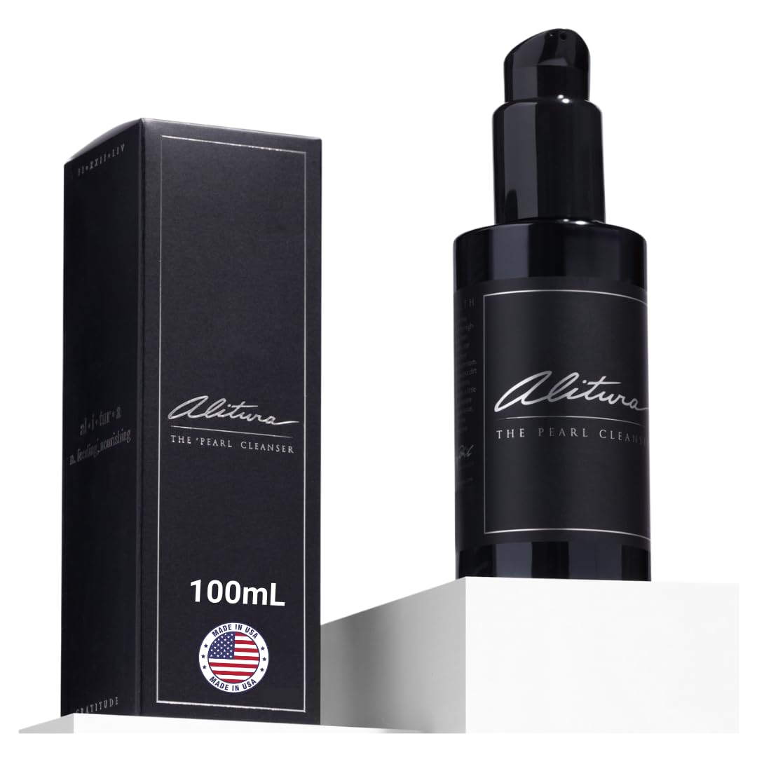 Alitura cleanser front bottle showing label and travel-size convenience