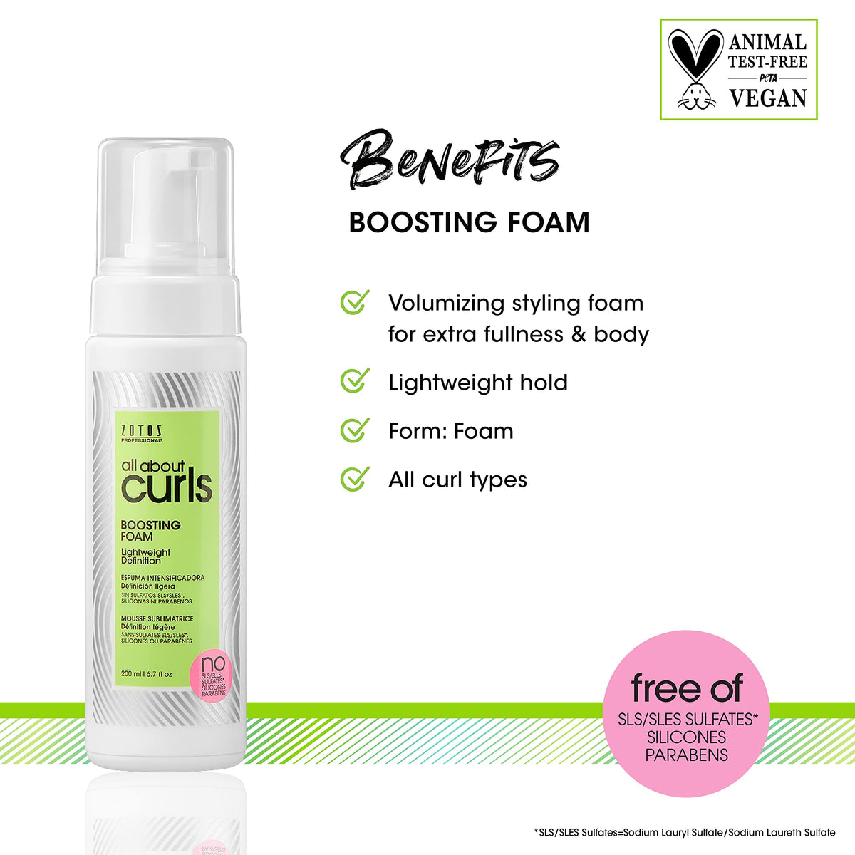 All About Curls foam texture on hand highlighting lightweight moisture