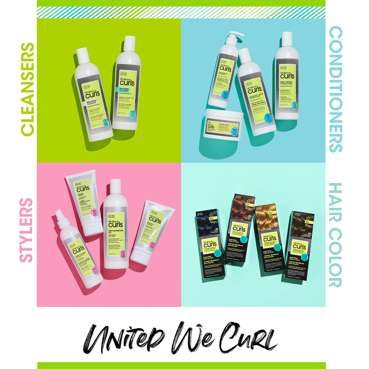 All About Curls applied to damp hair demonstrating distribution and definition