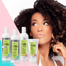 All About Curls before and after curls showing reduced frizz and enhanced bounce