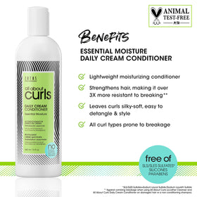 ALL ABOUT CURLS creamy texture close-up illustrating smooth slip