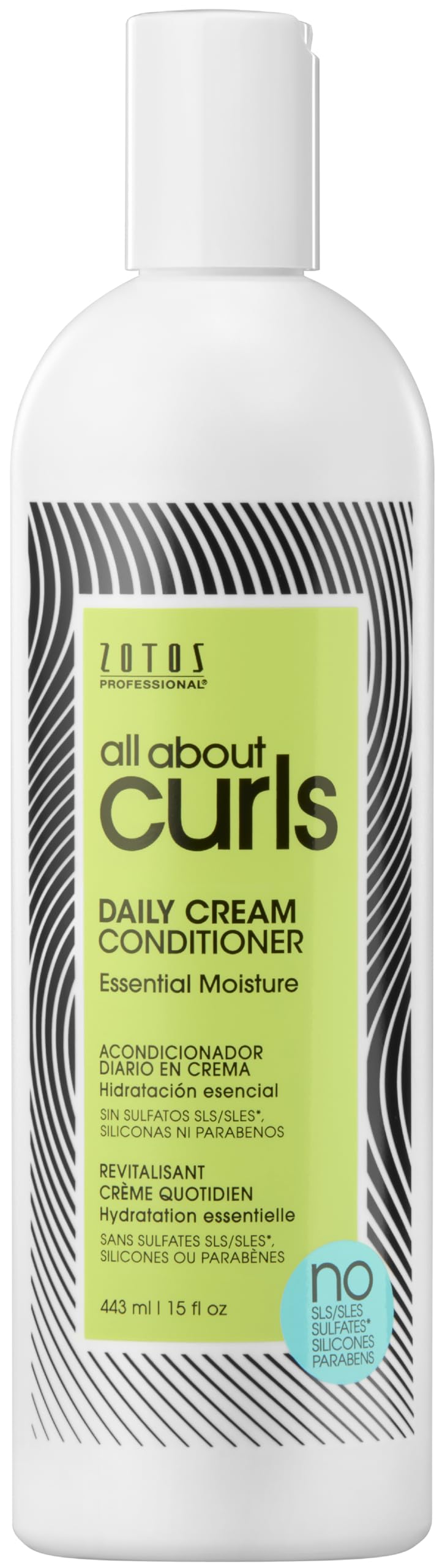 ALL ABOUT CURLS front packaging showing product benefits and size