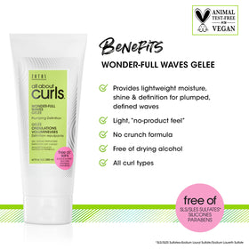 ALL ABOUT CURLS gel texture close-up illustrating lightweight consistency