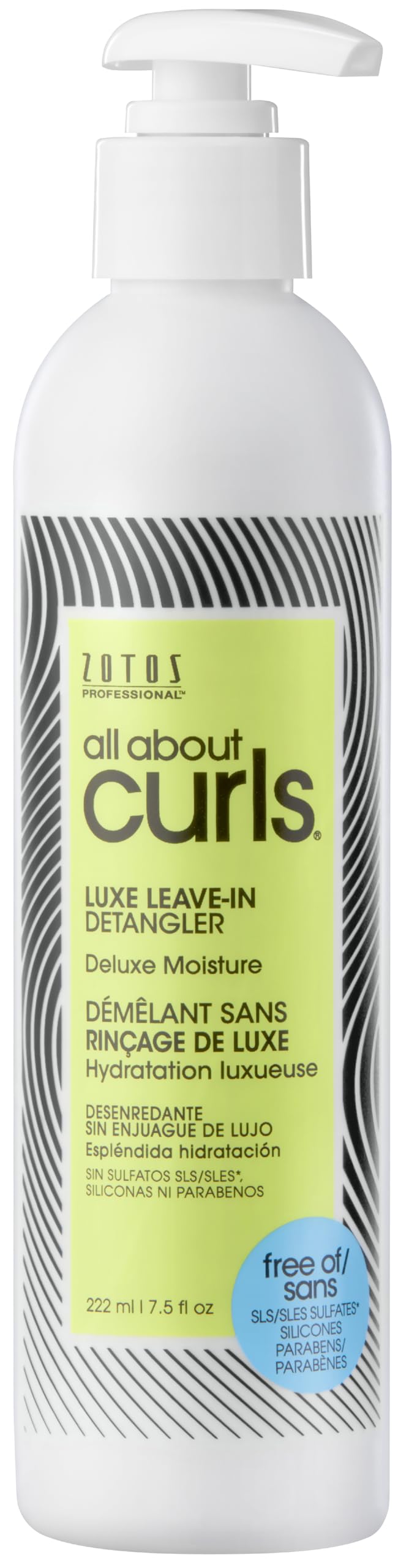 ALL ABOUT CURLS front bottle shot showing product and clear benefits
