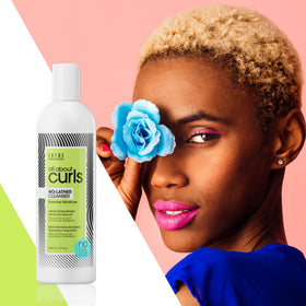 All About Curls in-shower lifestyle image with person using product for easy routine depiction
