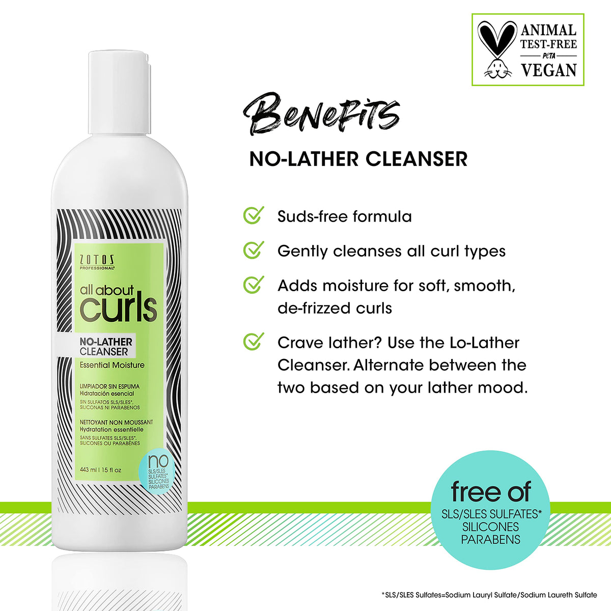 All About Curls cleanser texture poured to show foamless creamy consistency that hydrates