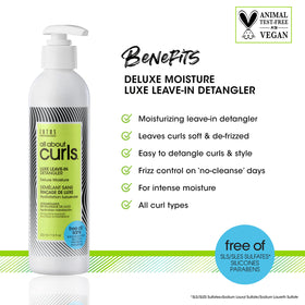 ALL ABOUT CURLS pump close-up highlighting easy dispensing and control