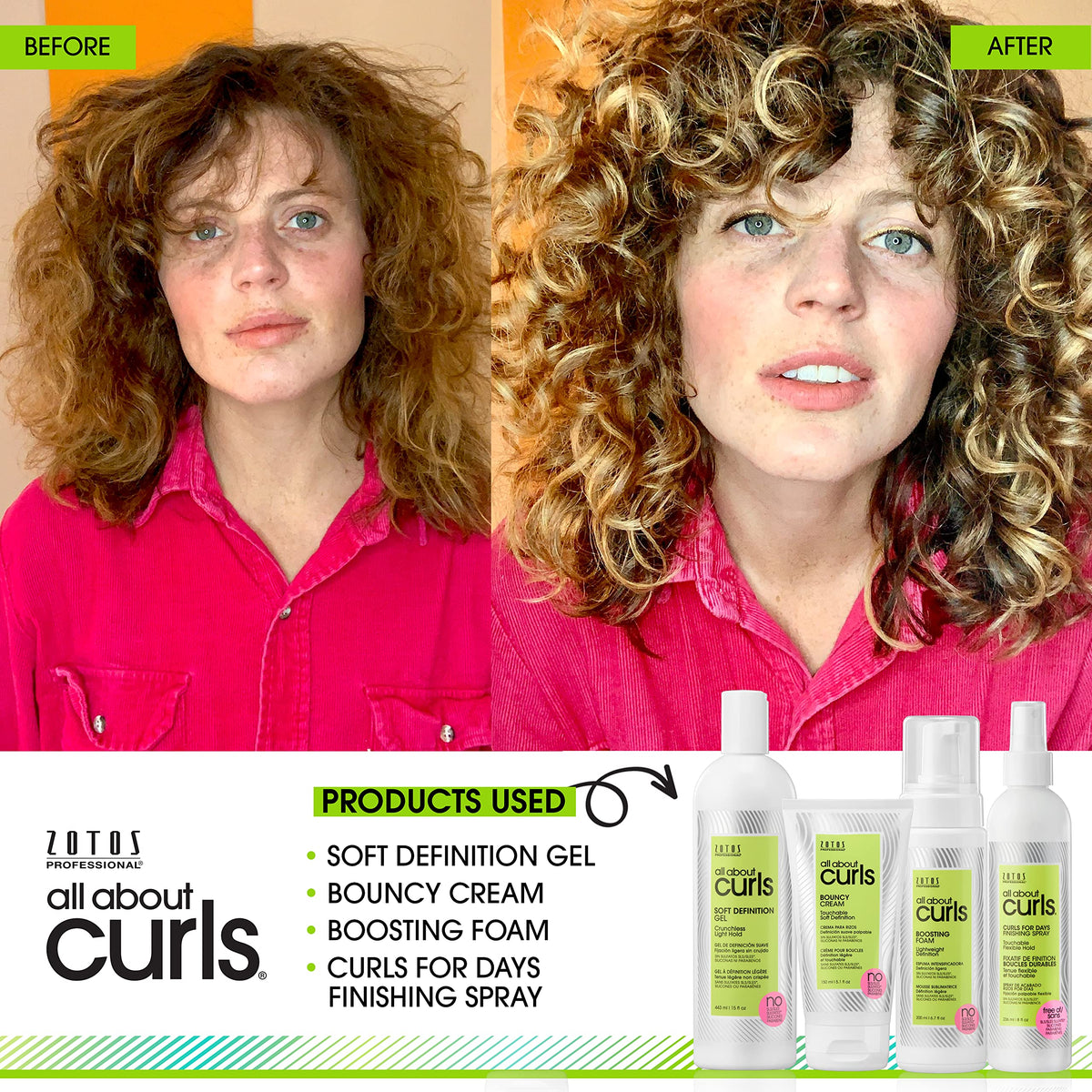 All About Curls spray nozzle detail highlights even mist delivery benefit