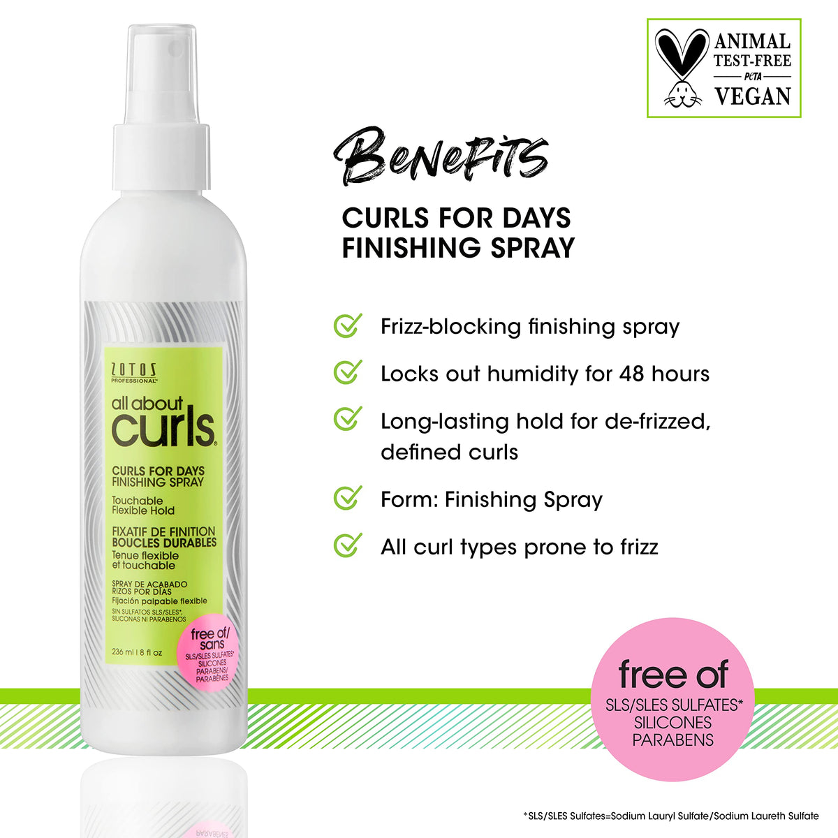 All About Curls texture close-up showing lightweight mist layering benefit