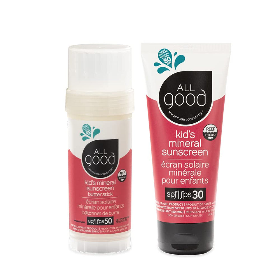 All Good packaging front view showing duo set and clear product benefits