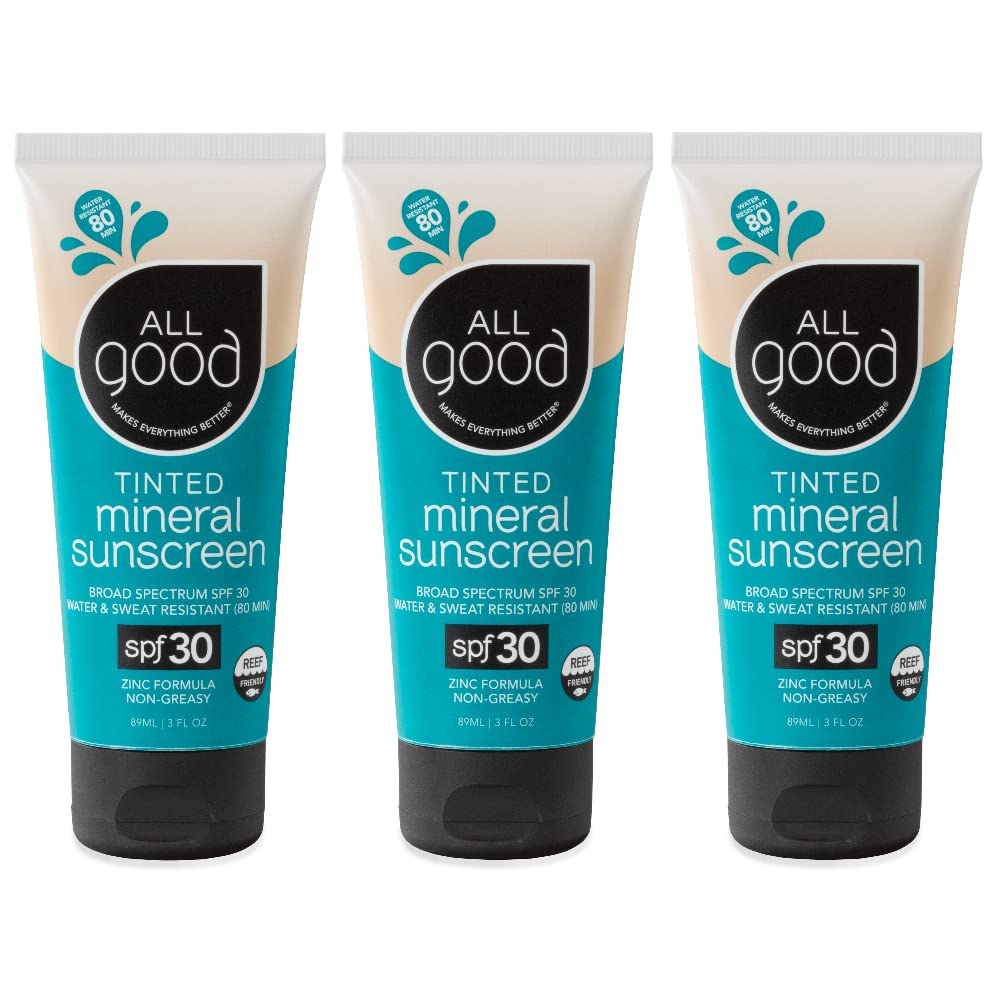 All Good front packaging tube showing product branding and SPF benefit