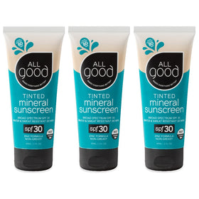 All Good front packaging tube showing product branding and SPF benefit