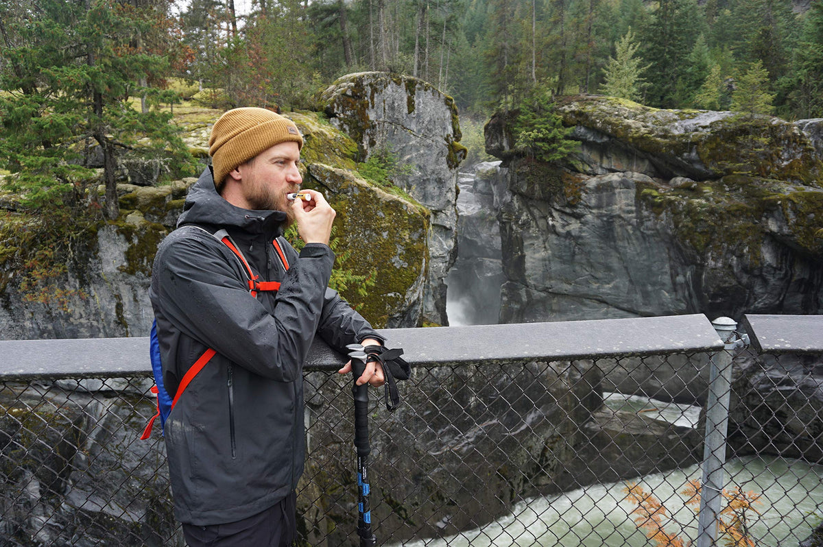 All Good lip balm on outdoor bench demonstrating everyday sun protection use