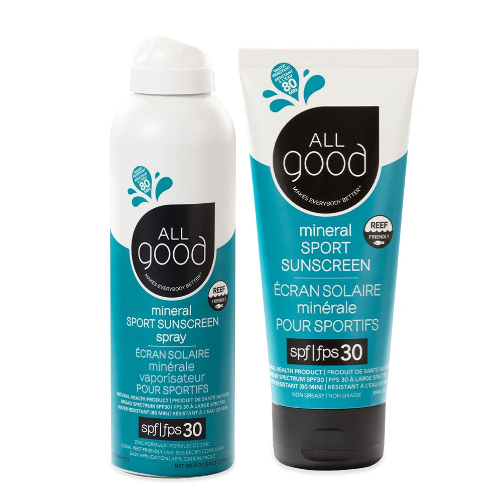 All Good product front packaging showing SPF 30 and reef-friendly benefit