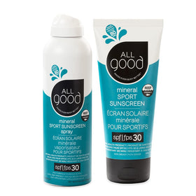 All Good product front packaging showing SPF 30 and reef-friendly benefit
