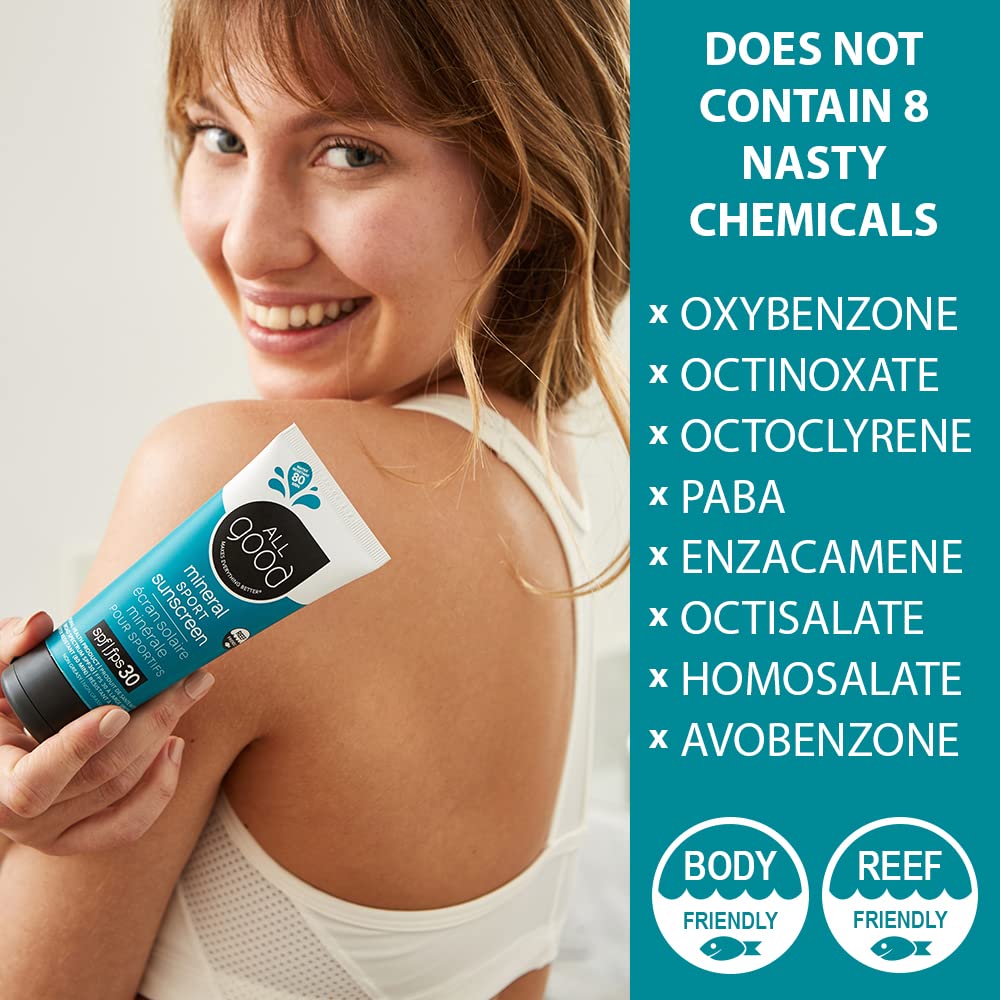All Good Sport lotion texture close-up highlighting smooth, non-greasy finish