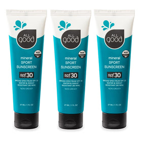 All Good front packaging showing three travel tubes and convenience