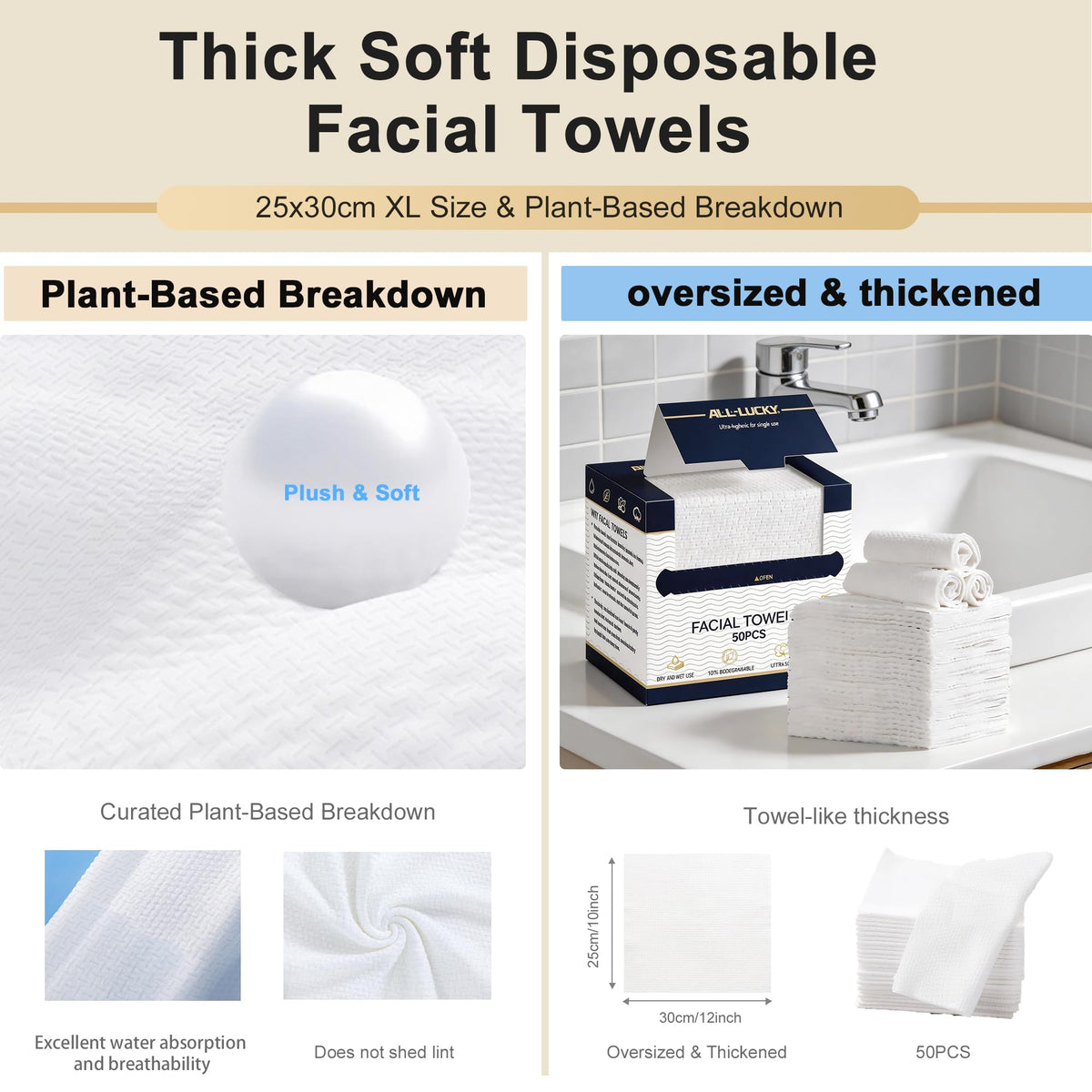 ALL- LUCKY towel absorbing liquid to demonstrate superior absorbency